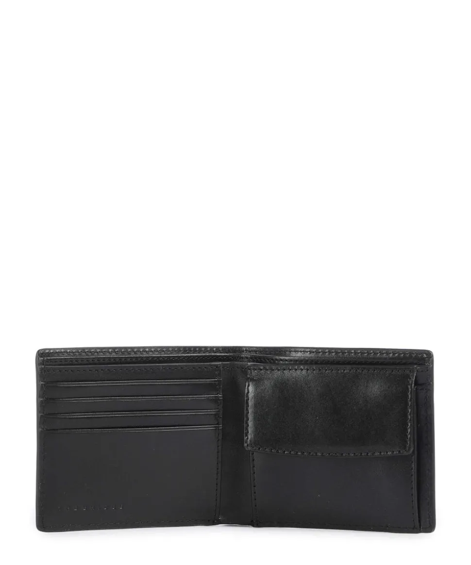 Giacomo RFID Geldbörse fein genarbtes Rindsleder schwarz