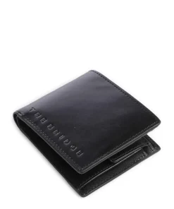 Giacomo RFID Geldbörse fein genarbtes Rindsleder schwarz