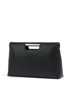 Giada Clutch fein genarbtes Leder schwarz