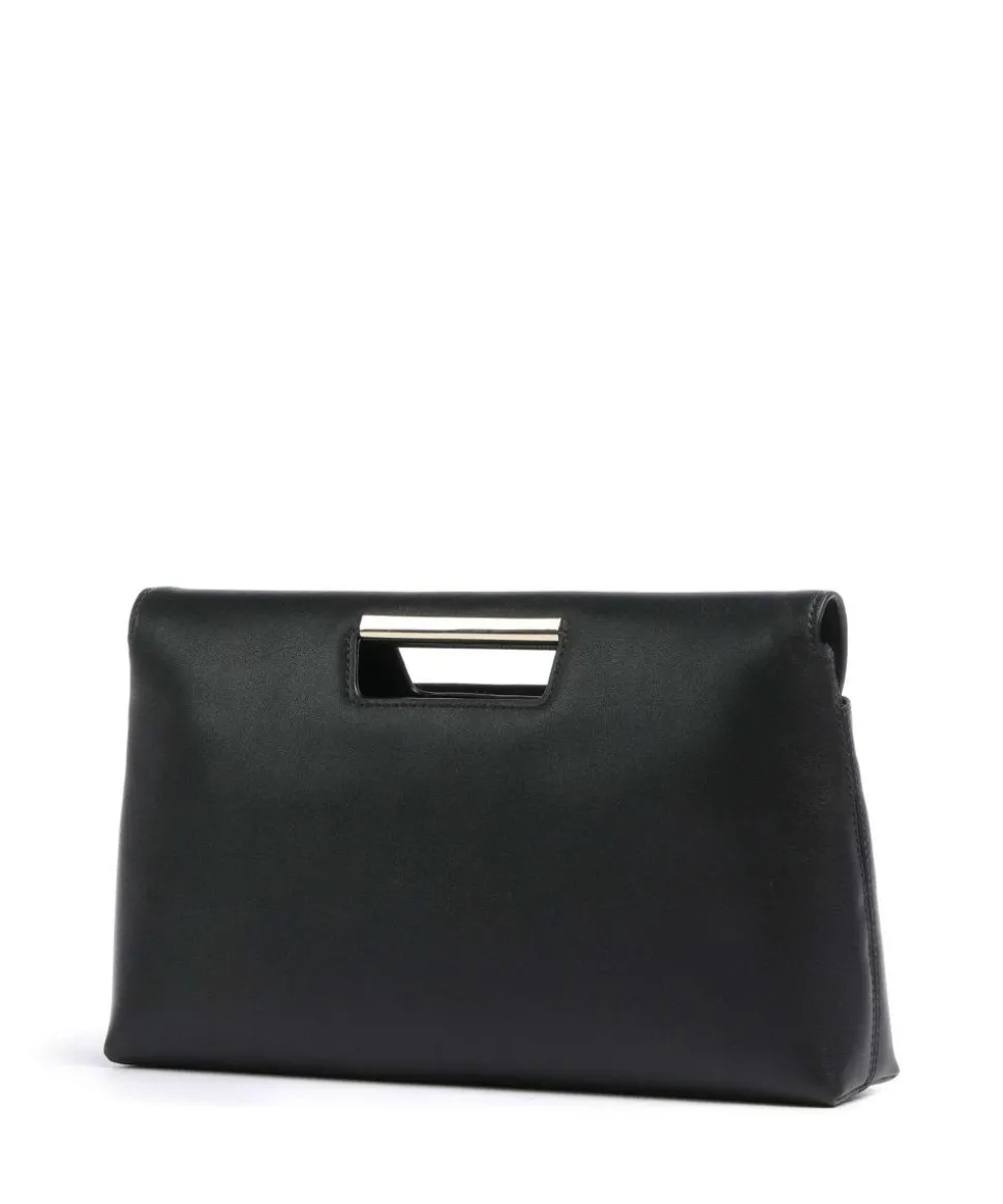 Giada Clutch fein genarbtes Leder schwarz