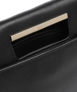 Giada Clutch fein genarbtes Leder schwarz