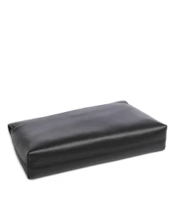 Giada Clutch fein genarbtes Leder schwarz