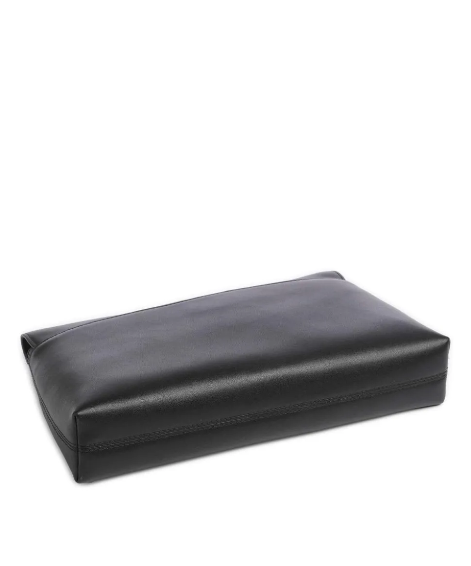 Giada Clutch fein genarbtes Leder schwarz