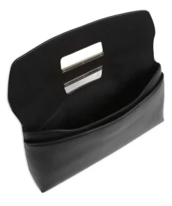 Giada Clutch fein genarbtes Leder schwarz