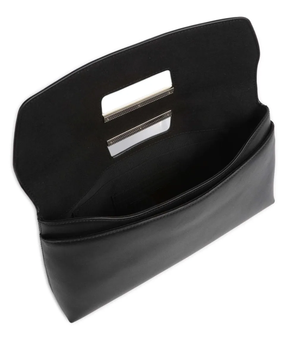 Giada Clutch fein genarbtes Leder schwarz