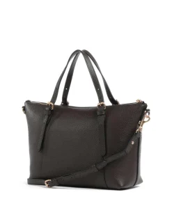 Giada Helena Handtasche genarbtes Leder dunkelbraun