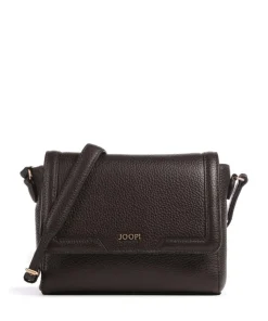 Giada Lorena Umhängetasche genarbtes Kalbsleder dunkelbraun
