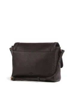 Giada Lorena Umhängetasche genarbtes Kalbsleder dunkelbraun