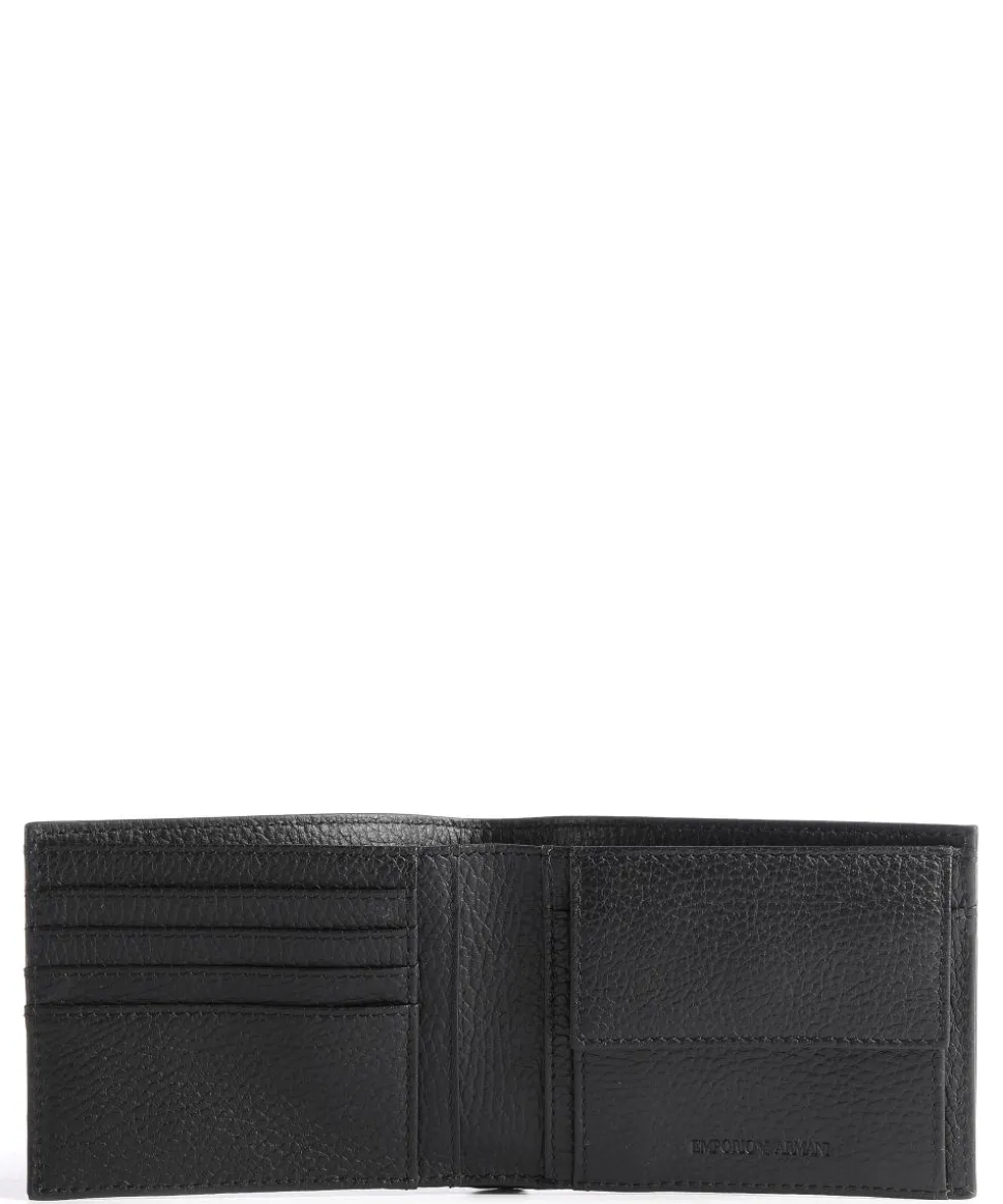 Giftset Geldbörse genarbtes Rindsleder schwarz