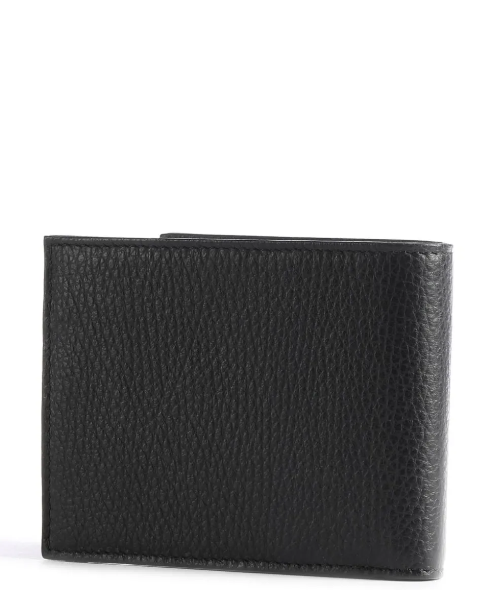 Giftset Geldbörse genarbtes Rindsleder schwarz