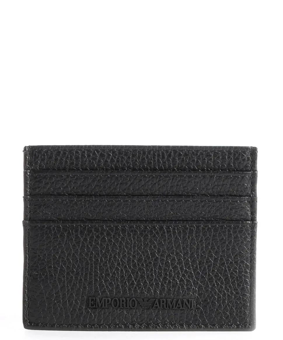 Giftset Geldbörse genarbtes Rindsleder schwarz