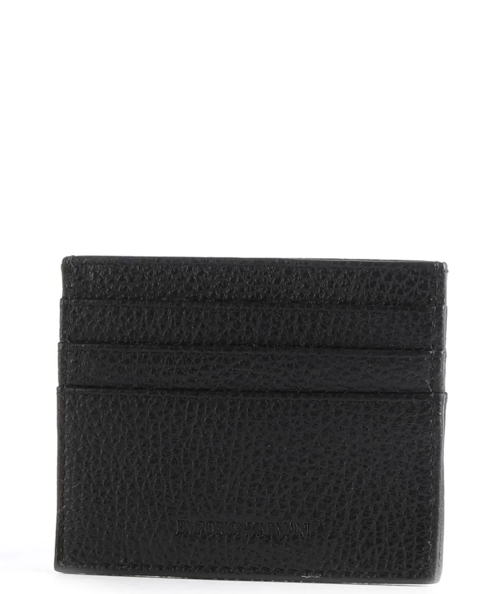 Giftset Geldbörse genarbtes Rindsleder schwarz