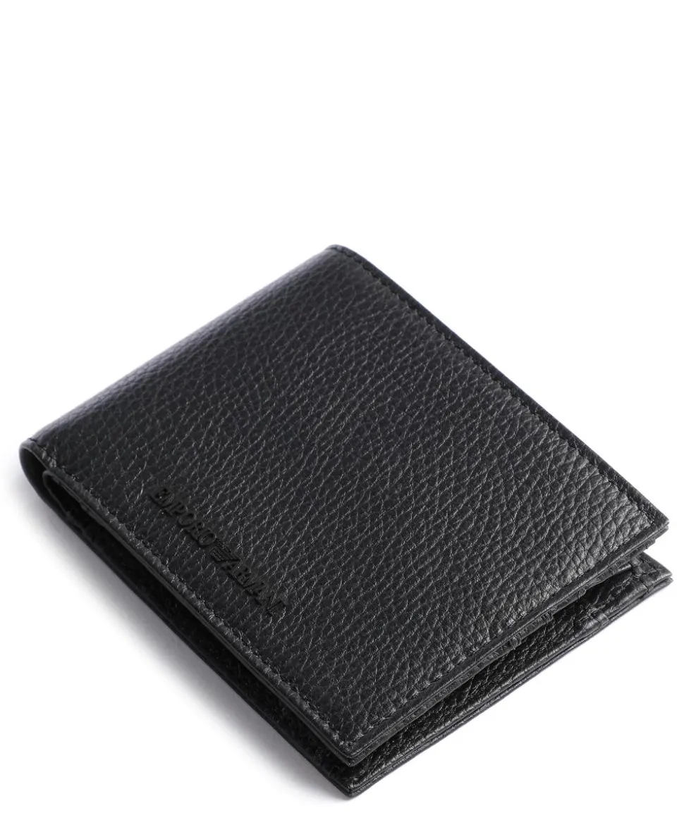 Giftset Geldbörse genarbtes Rindsleder schwarz