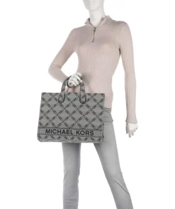 Gigi Handtasche Canvas grau/schwarz