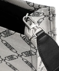 Gigi Handtasche Canvas grau/schwarz