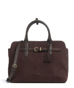 Gigi M Handtasche aufgerautes Kalbsleder dunkelbraun