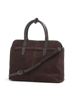 Gigi M Handtasche aufgerautes Kalbsleder dunkelbraun