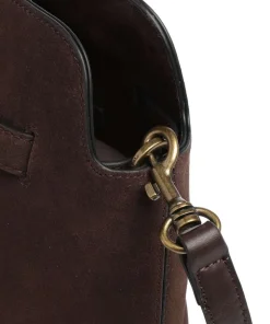 Gigi M Handtasche aufgerautes Kalbsleder dunkelbraun