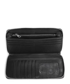 Gigi Sheep Natural L RFID Geldbörse Schafsleder schwarz