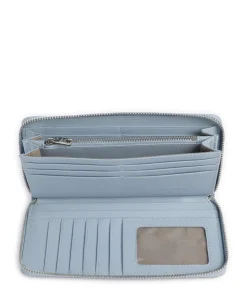 Gigi Sheep Natural L RFID Geldbörse Schafsleder blaugrau