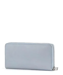 Gigi Sheep Natural L RFID Geldbörse Schafsleder blaugrau