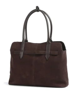 Gina L Shopper aufgerautes Kalbsleder dunkelbraun