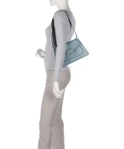 Ginevra Schultertasche fein genarbtes Rindsleder hellblau