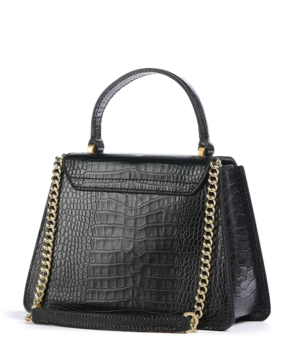 Ginevra Wow Umhängetasche geprägtes Rindsleder schwarz