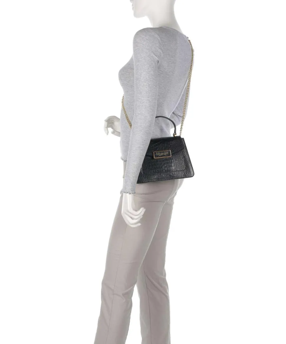 Ginevra Wow Umhängetasche geprägtes Rindsleder schwarz