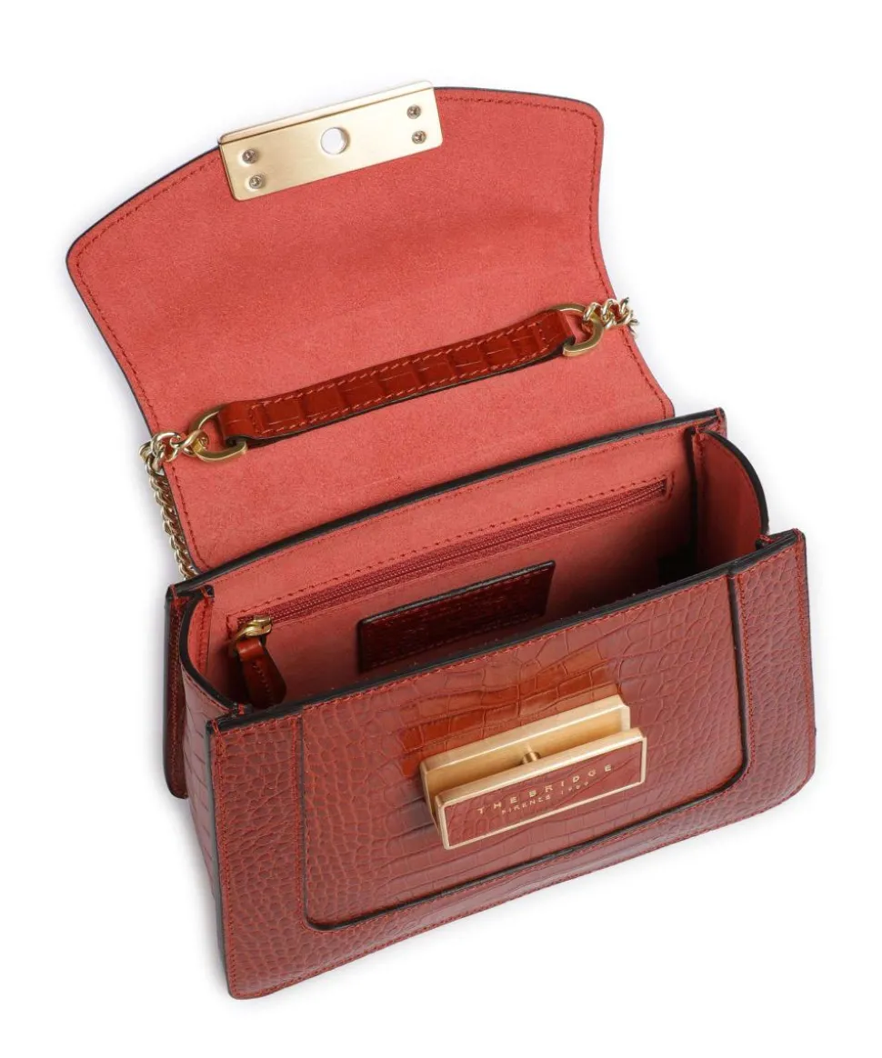 Ginevra Wow Umhängetasche geprägtes Rindsleder braun