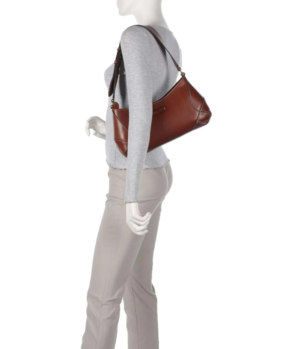 Giorgia Schultertasche fein genarbtes Rindsleder dunkelbraun