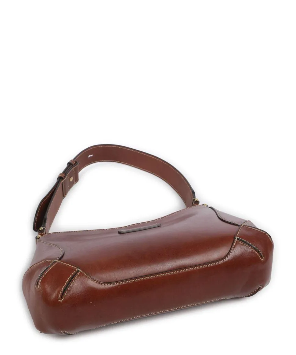 Giorgia Schultertasche fein genarbtes Rindsleder dunkelbraun