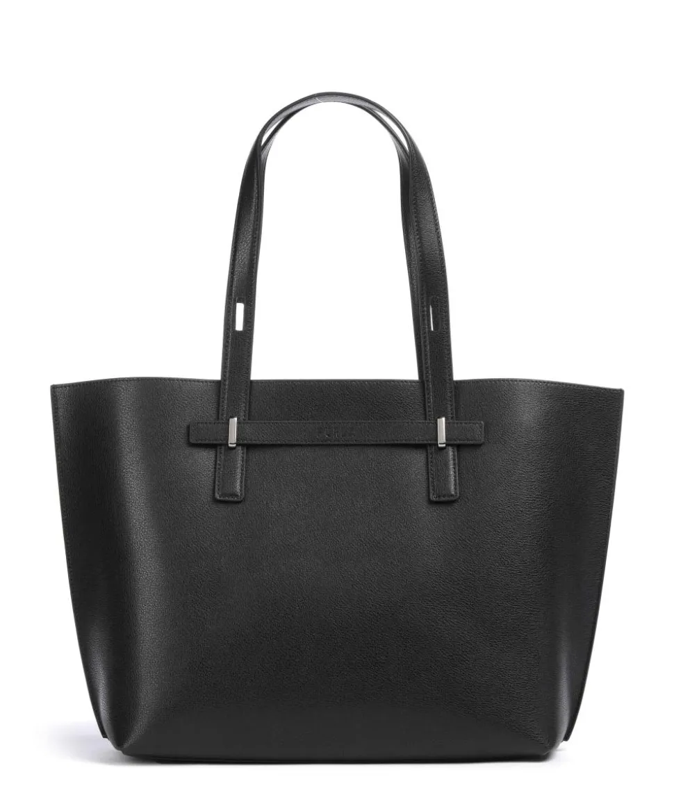 Giove L Shopper Leder schwarz