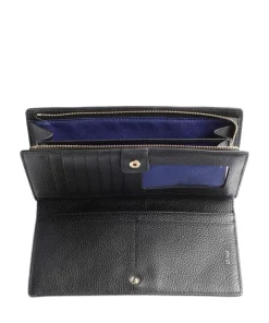 Gisele Geldbörse genarbtes Leder schwarz