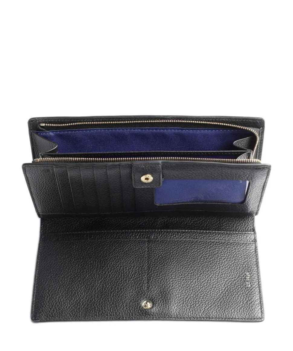 Gisele Geldbörse genarbtes Leder schwarz