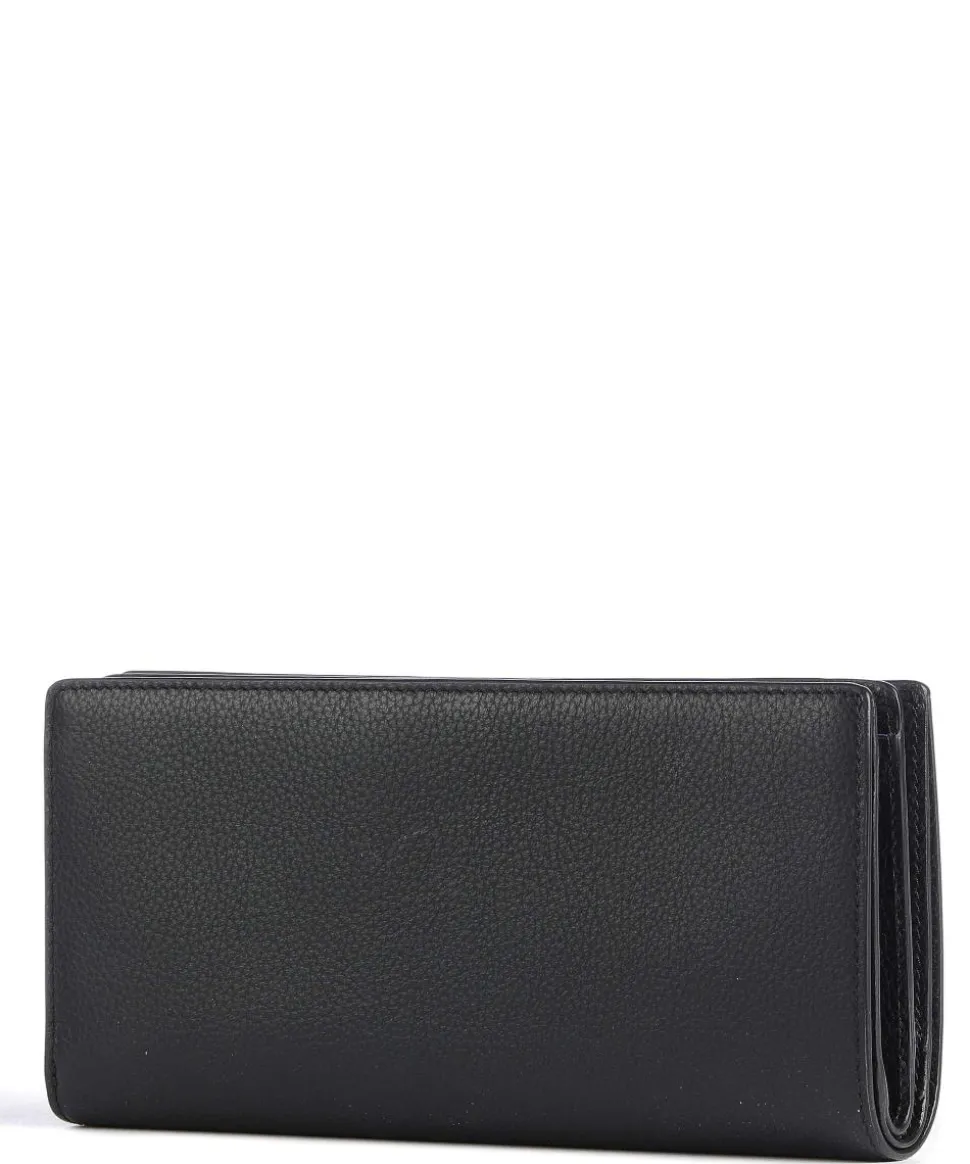 Gisele Geldbörse genarbtes Leder schwarz