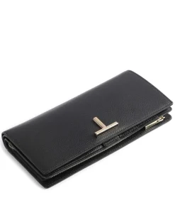 Gisele Geldbörse genarbtes Leder schwarz