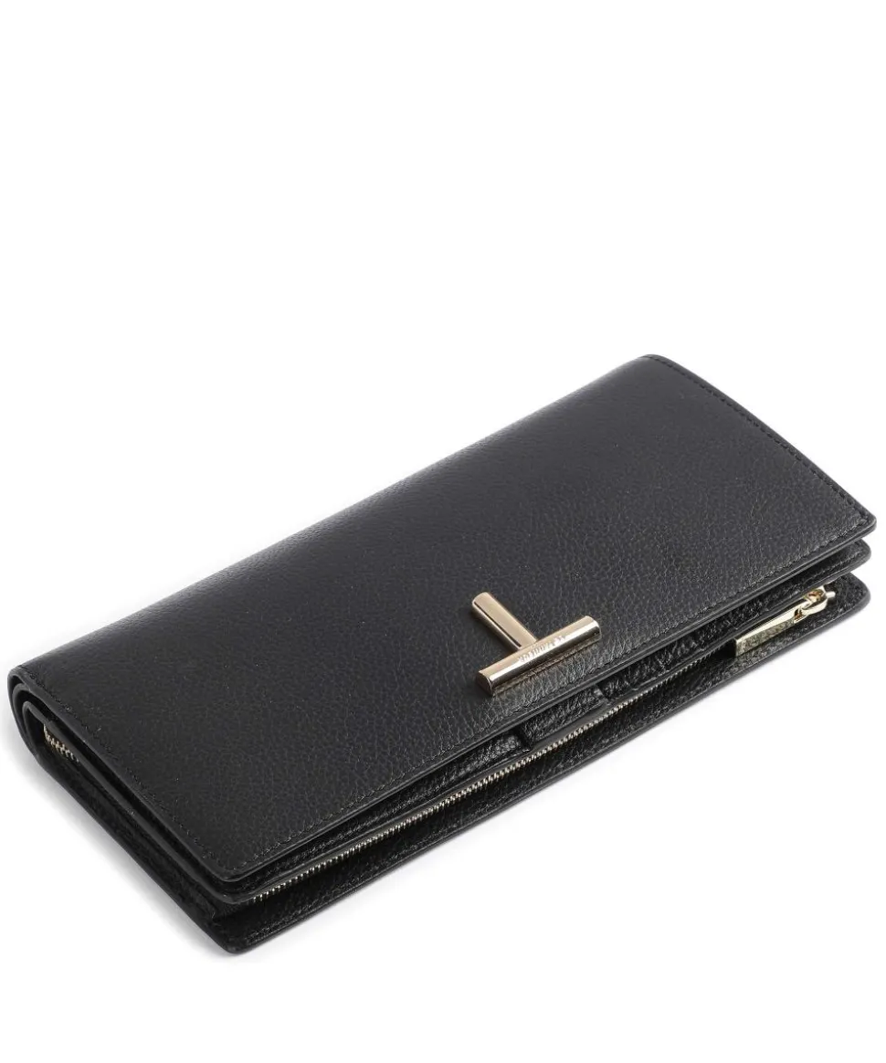 Gisele Geldbörse genarbtes Leder schwarz