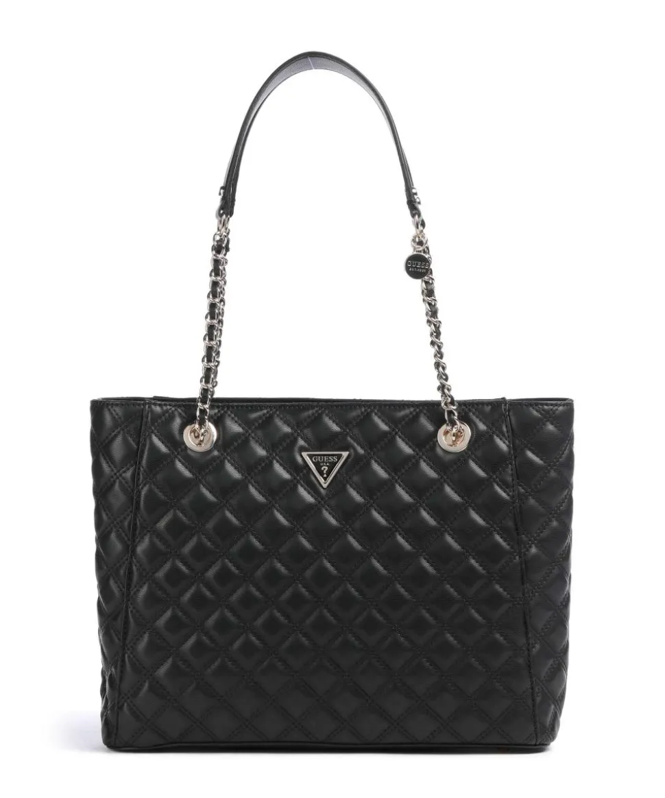 Giully Large Shopper Lederimitat schwarz