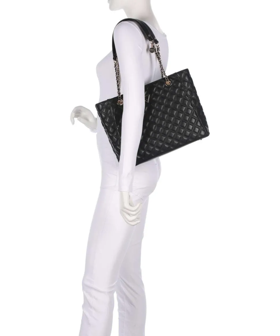 Giully Large Shopper Lederimitat schwarz