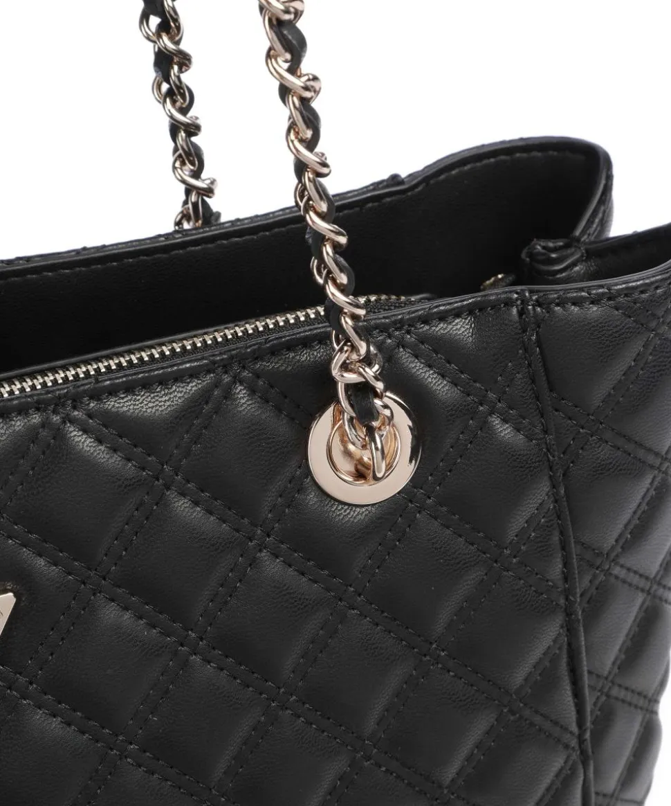 Giully Large Shopper Lederimitat schwarz