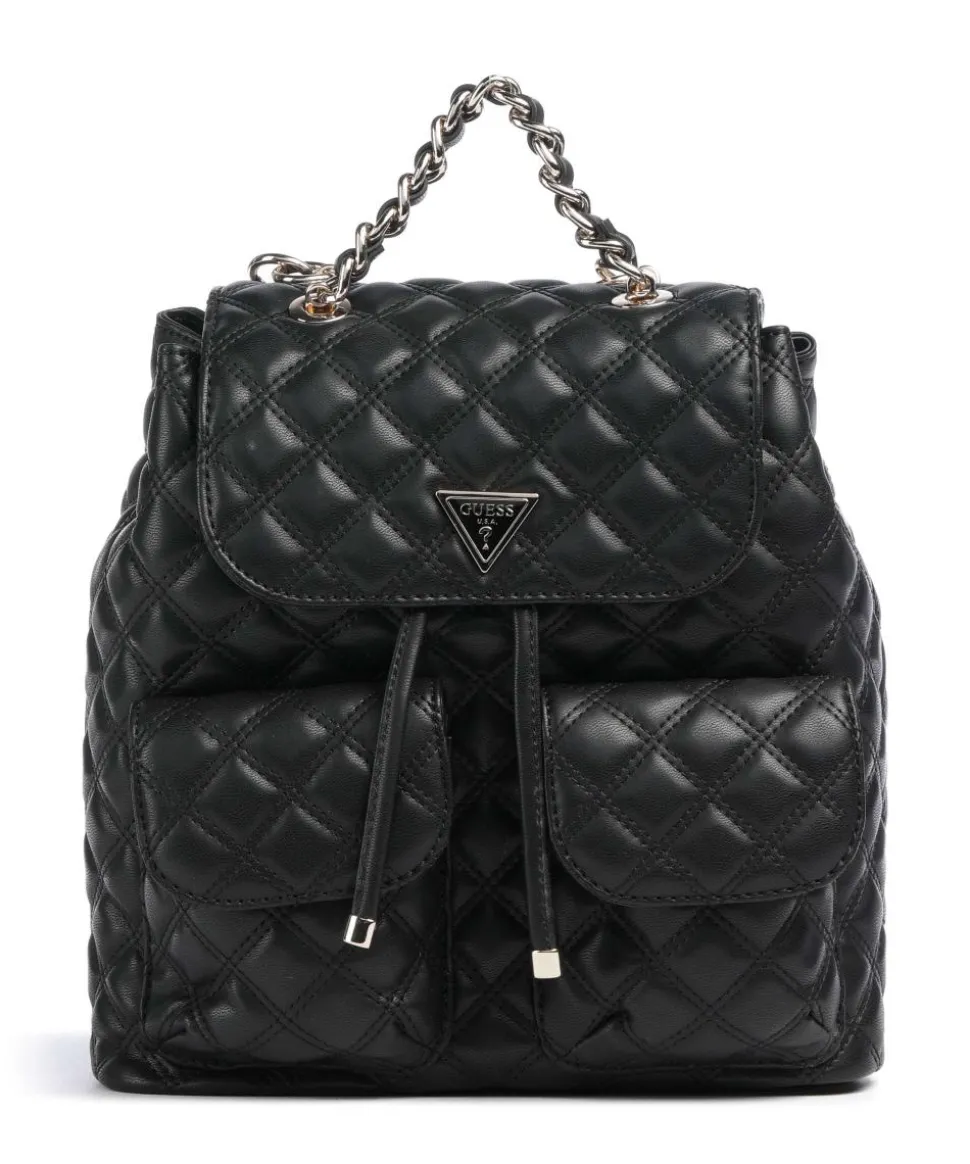 Giully Rucksack Lederimitat schwarz