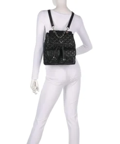 Giully Rucksack Lederimitat schwarz