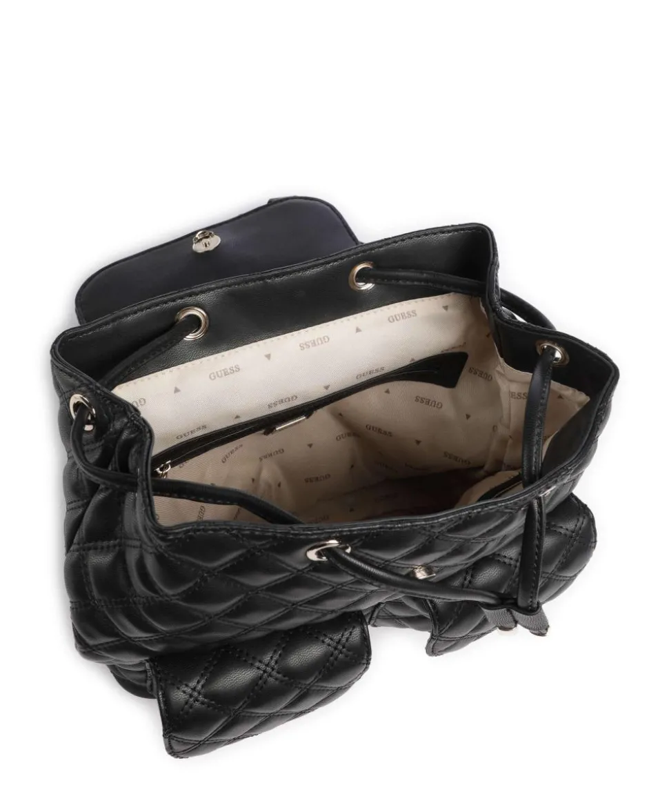 Giully Rucksack Lederimitat schwarz