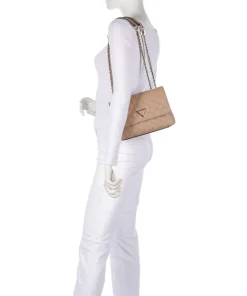 Giully Schultertasche Lederimitat beige