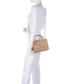 Giully Schultertasche Lederimitat beige