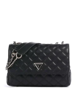 Giully Schultertasche Lederimitat schwarz