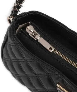 Giully Schultertasche Lederimitat schwarz