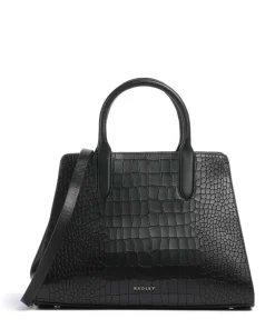 Glasshouse Handtasche geprägtes Rindsleder schwarz