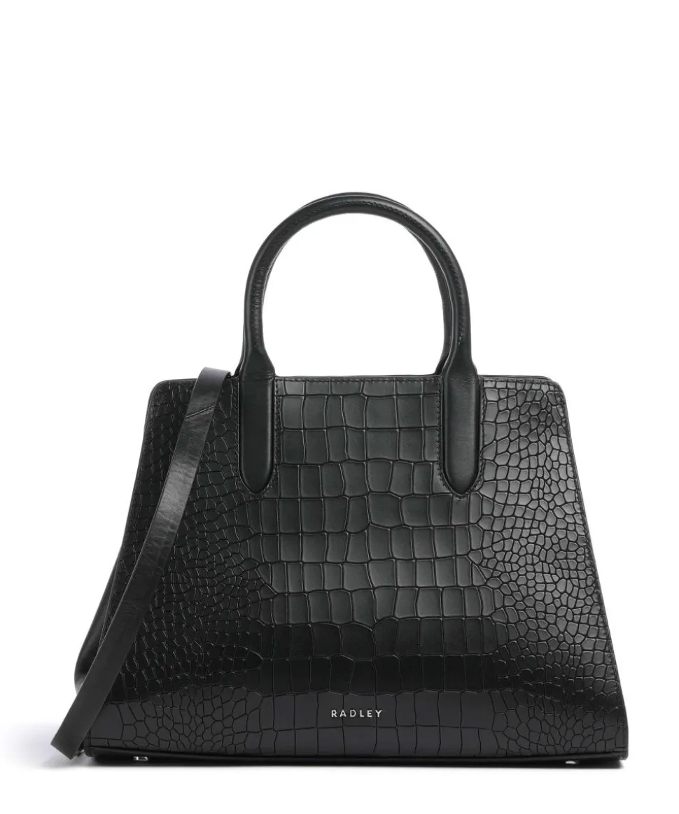 Glasshouse Handtasche geprägtes Rindsleder schwarz